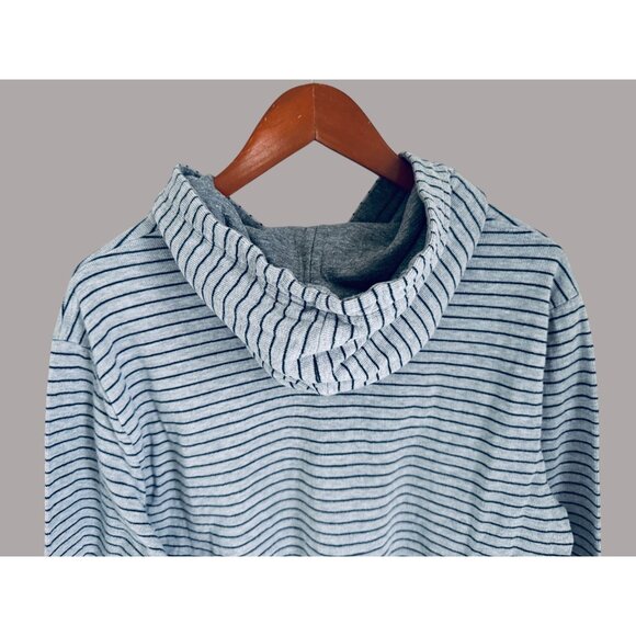 Vince Mens XL Gray & Navy Striped Hoodie Sweatshirt Casual Wear - Picture 6 of 9